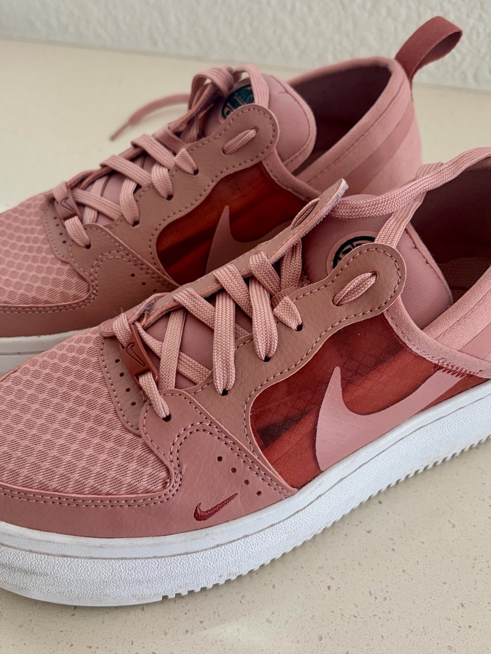 Nike Women's Rose Pink and Blush Low-Top Sneakers